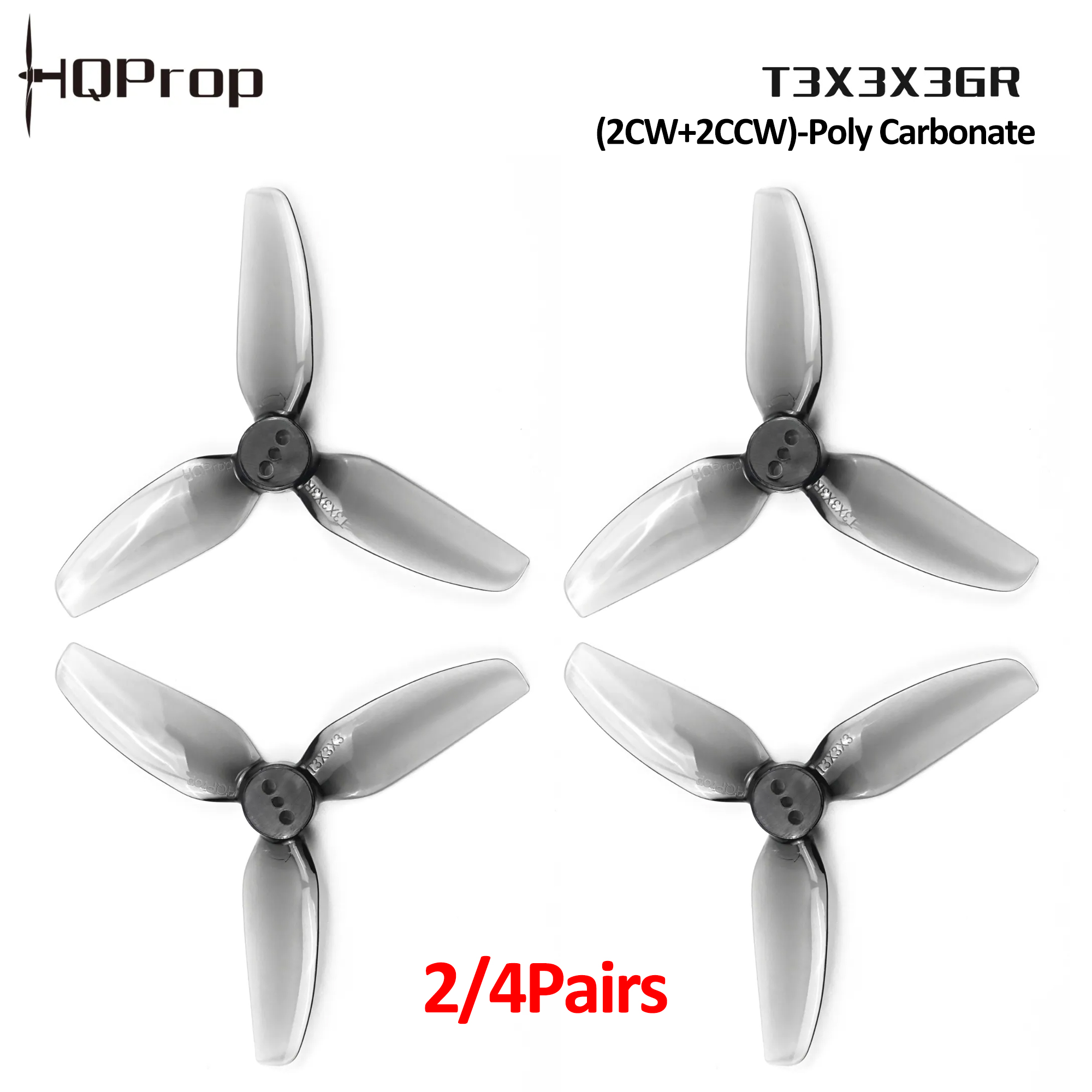2/4 Pairs HQProp T3X3X3GR Prop - Fpv Drone Propeller review and price